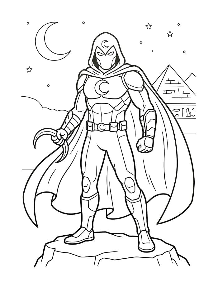 Coloriage Moon Knight Marvel