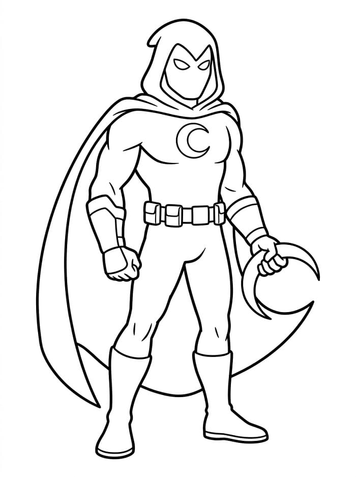 Coloriage Moon Knight Pour Enfants