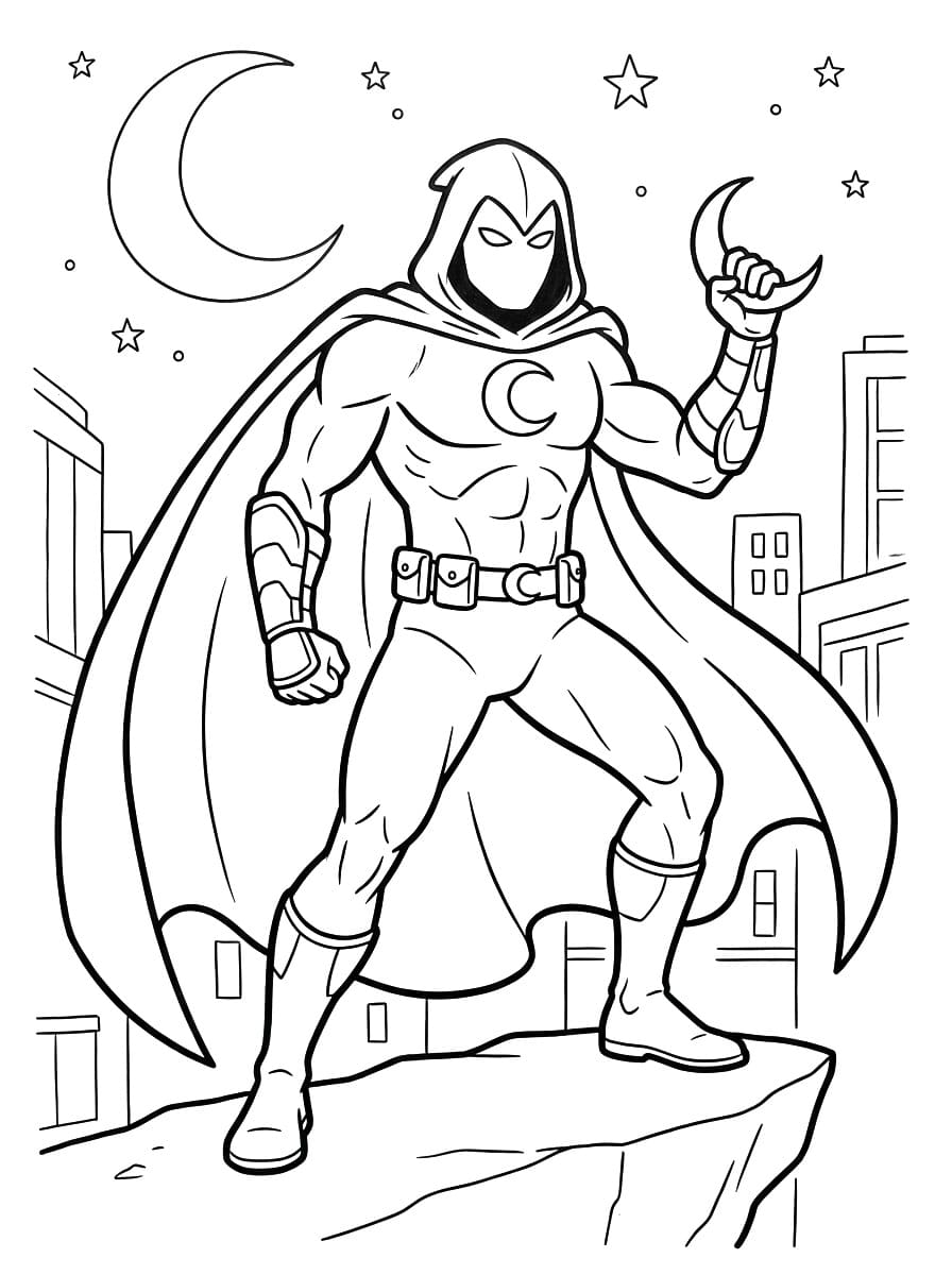 Coloriage Moon Knight Super-héros