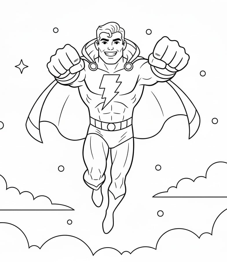 Coloriage Shazam Justice League
