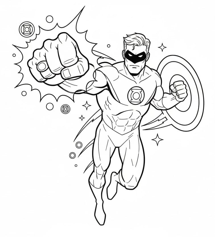 Coloriage Super-héros Justice League