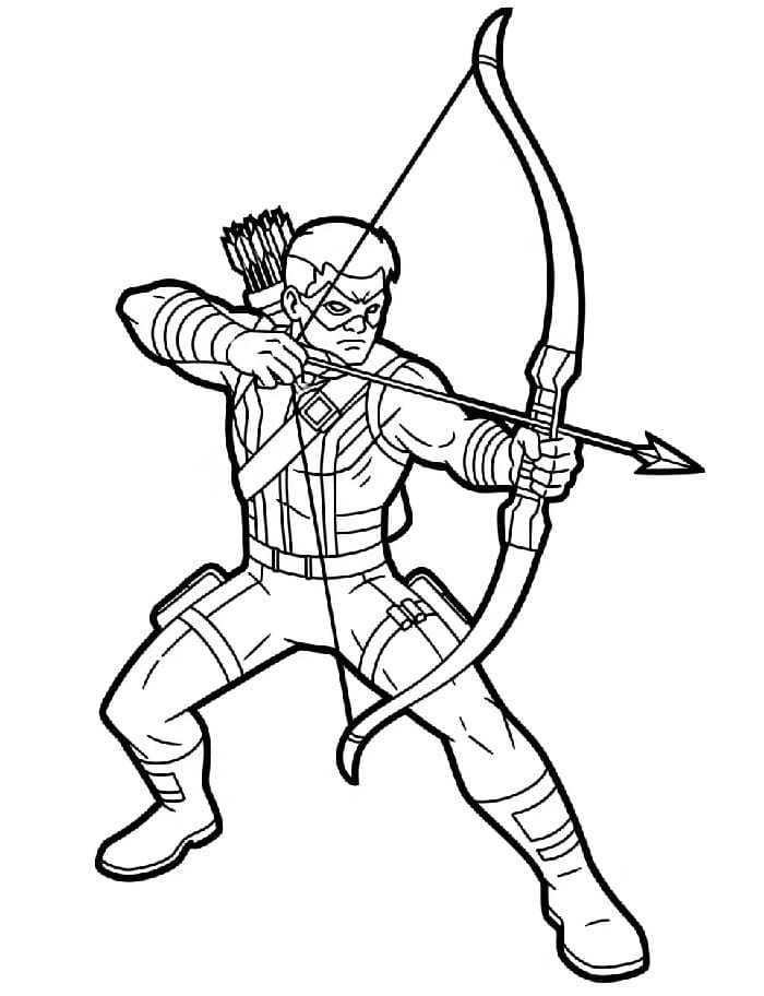 Coloriage Super-héros Marvel Hawkeye