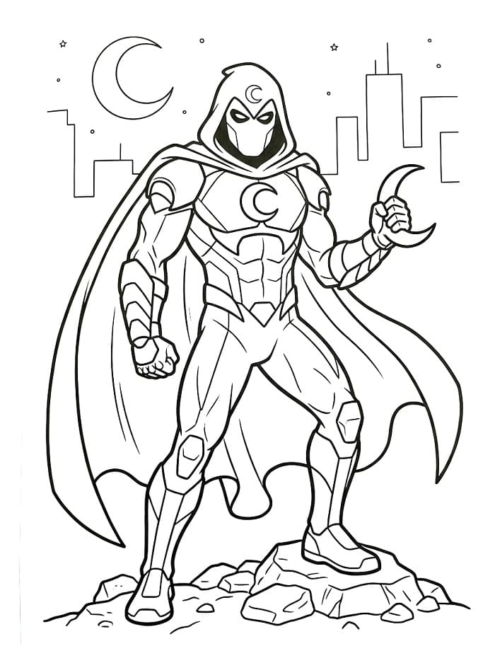 Coloriage Super-héros Moon Knight
