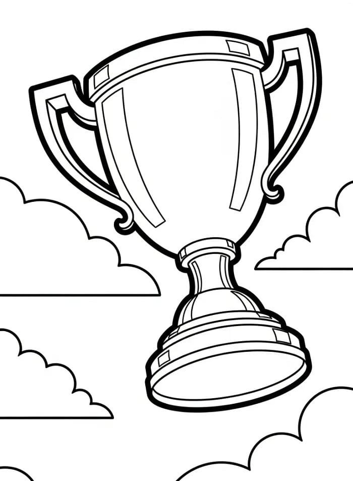 Coloriage Trophée dans le ciel