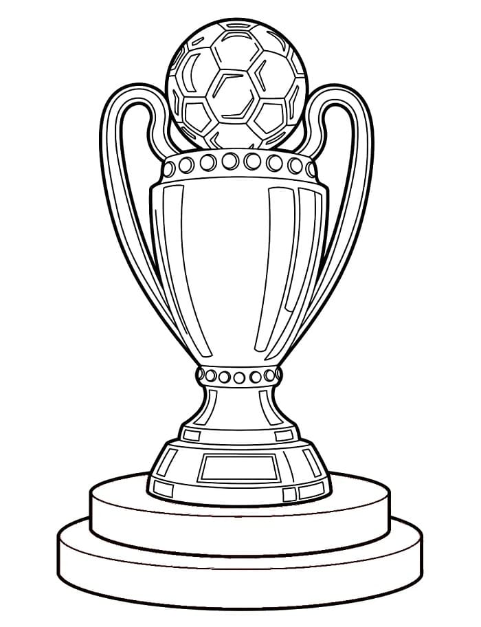 Coloriage Trophée de football
