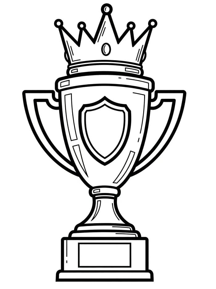 Coloriage Trophée et couronne