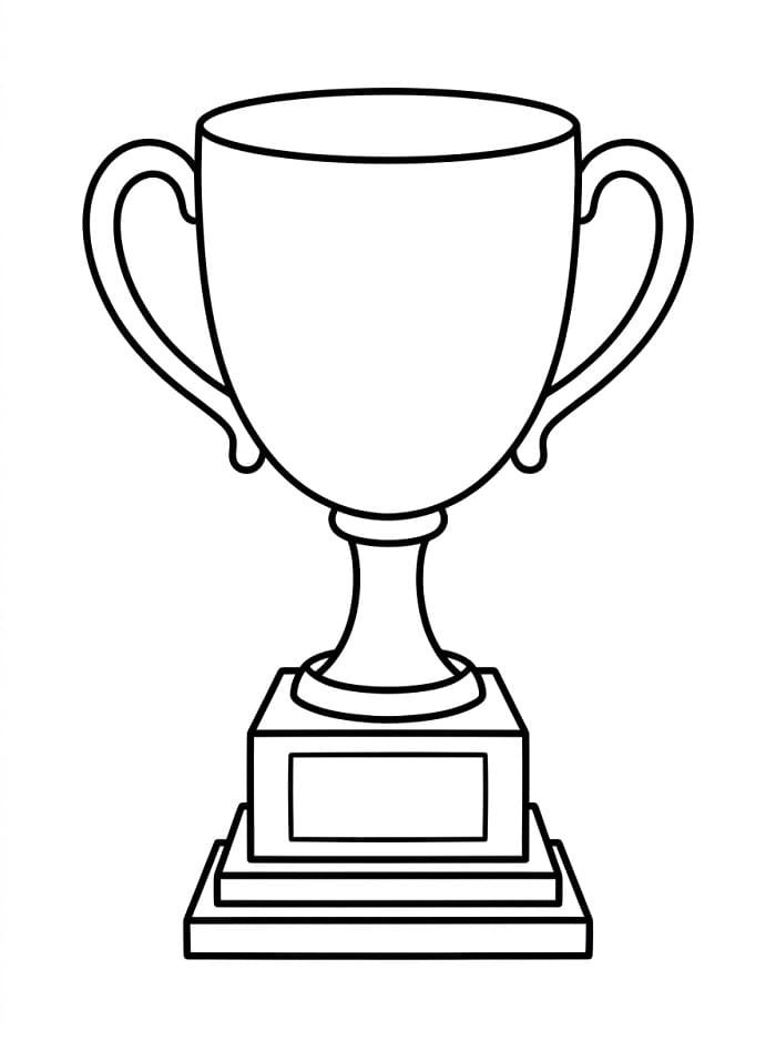 Coloriage Trophée facile