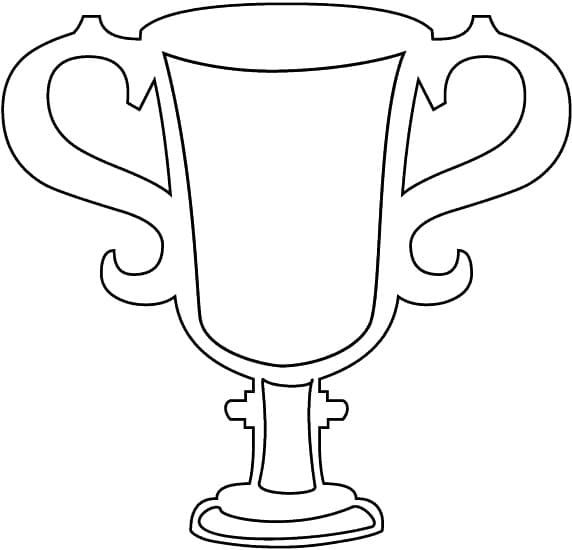 Coloriage Trophée Imprimable Gratuit Pour les Enfants