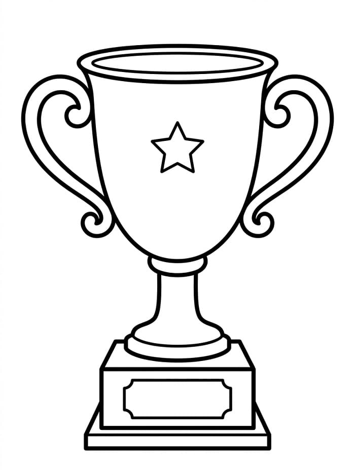 Coloriage Trophée parfait