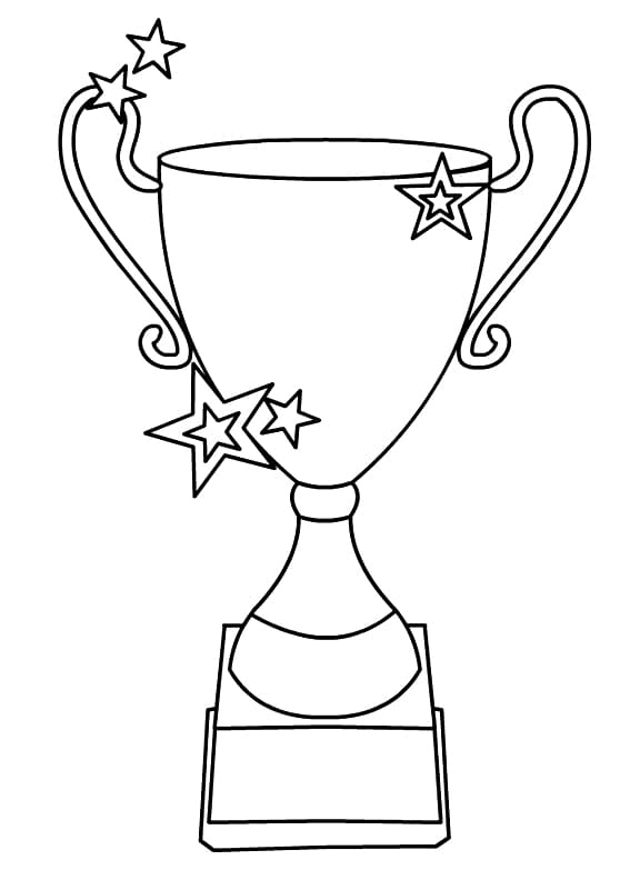 Coloriage Trophée Pour les Enfants