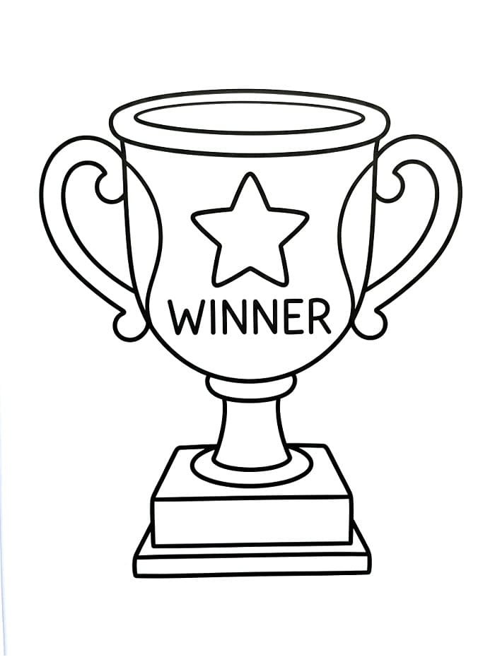 Coloriage Trophée simple