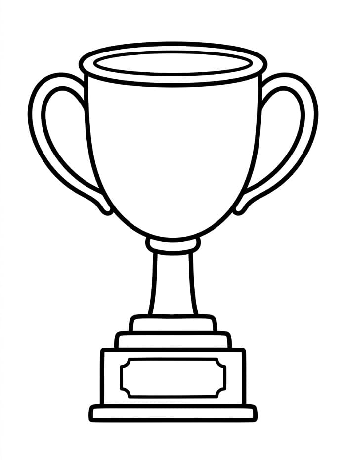 Coloriage Un Trophée facile