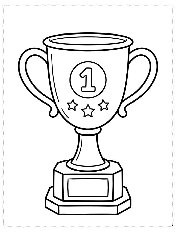 Coloriage Un Trophée simple