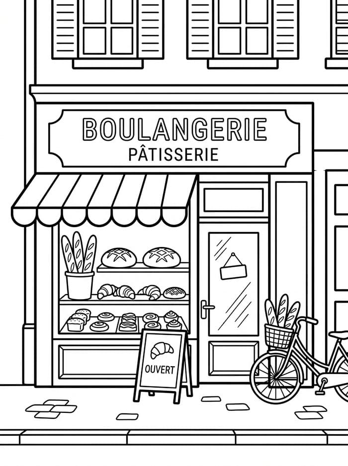 Coloriage Une boulangerie