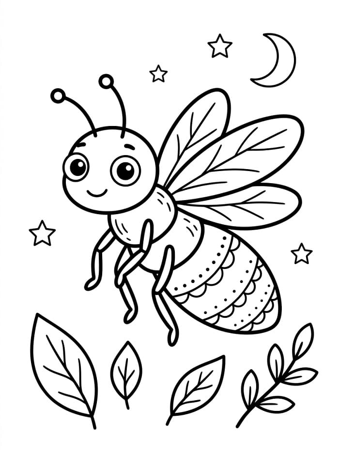 Coloriage Une Luciole mignonne