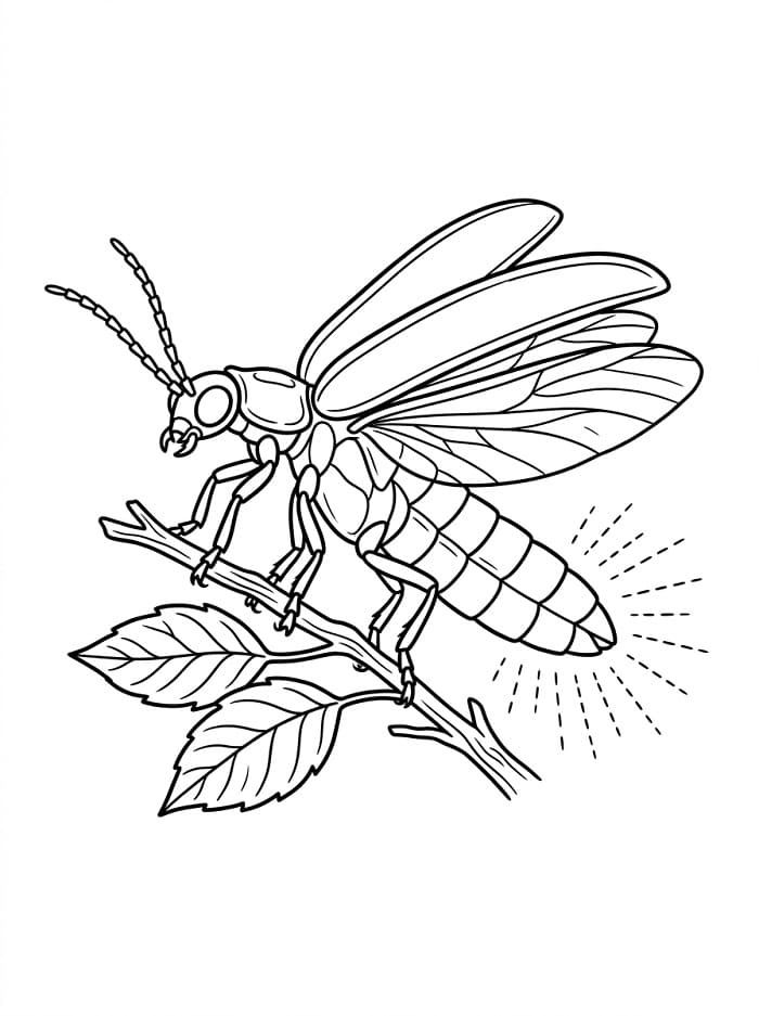 Coloriage Une luciole normale