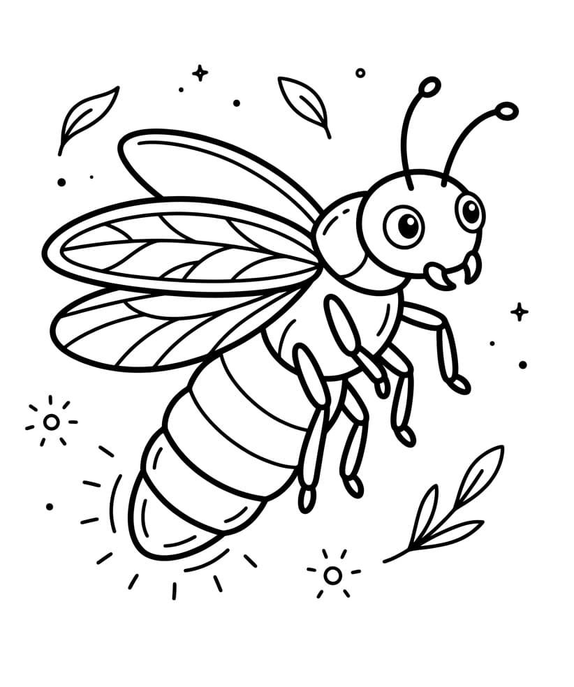 Coloriage Une Luciole volante