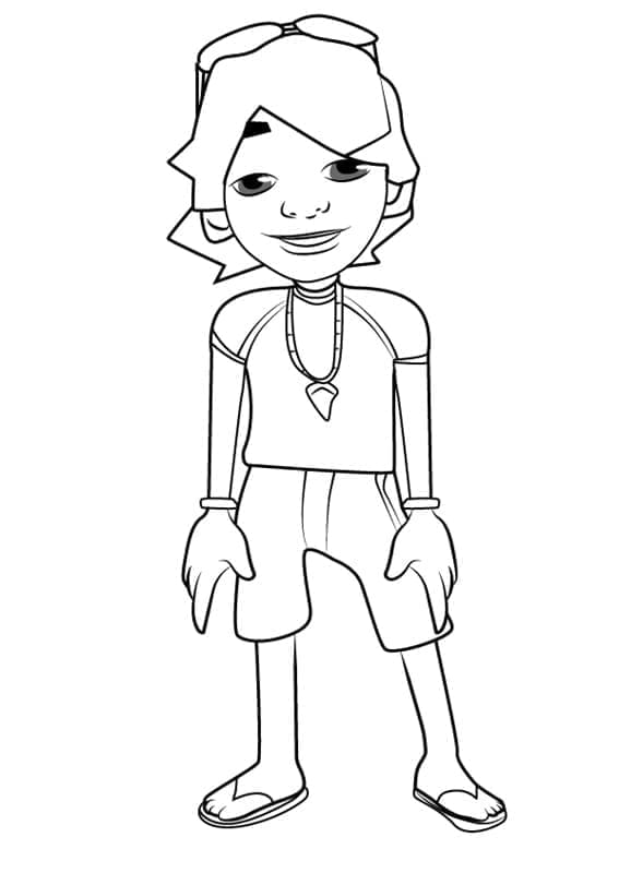 Coloriage Brody Subway Surfers