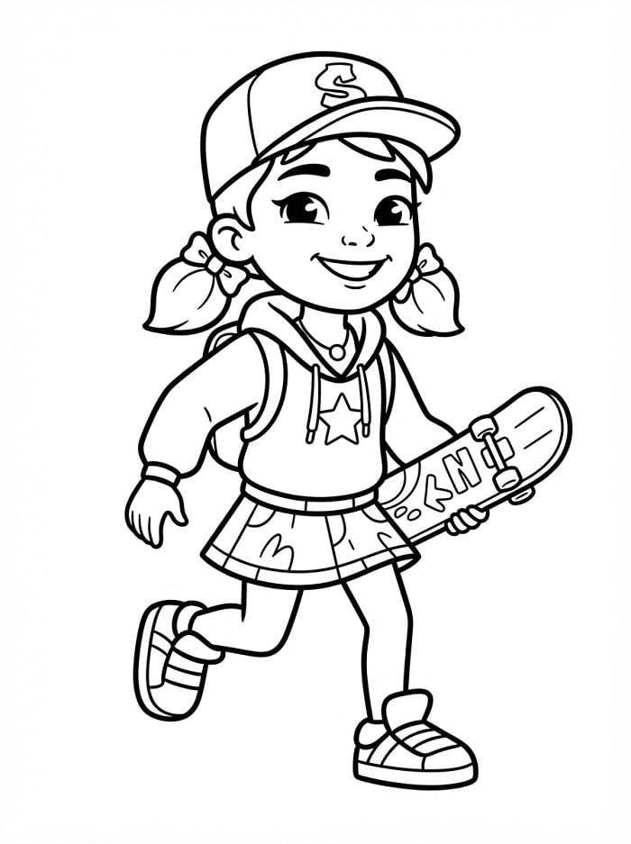 Coloriage Dessin Gratuit de Subway Surfers