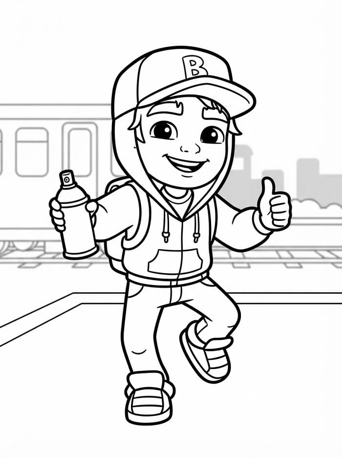 Coloriage Subway Surfers