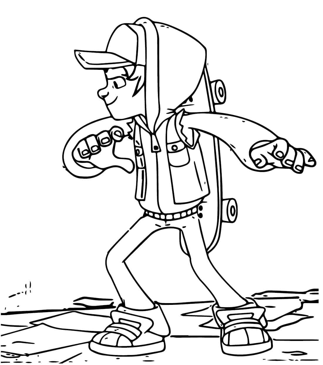 Coloriage Imprimable Gratuit Subway Surfers Pour les Enfants