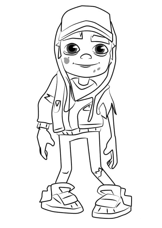 Coloriage Jake Subway Surfers