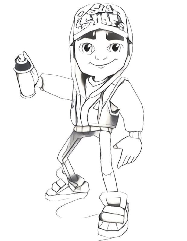 Coloriage Jake de Subway Surfers