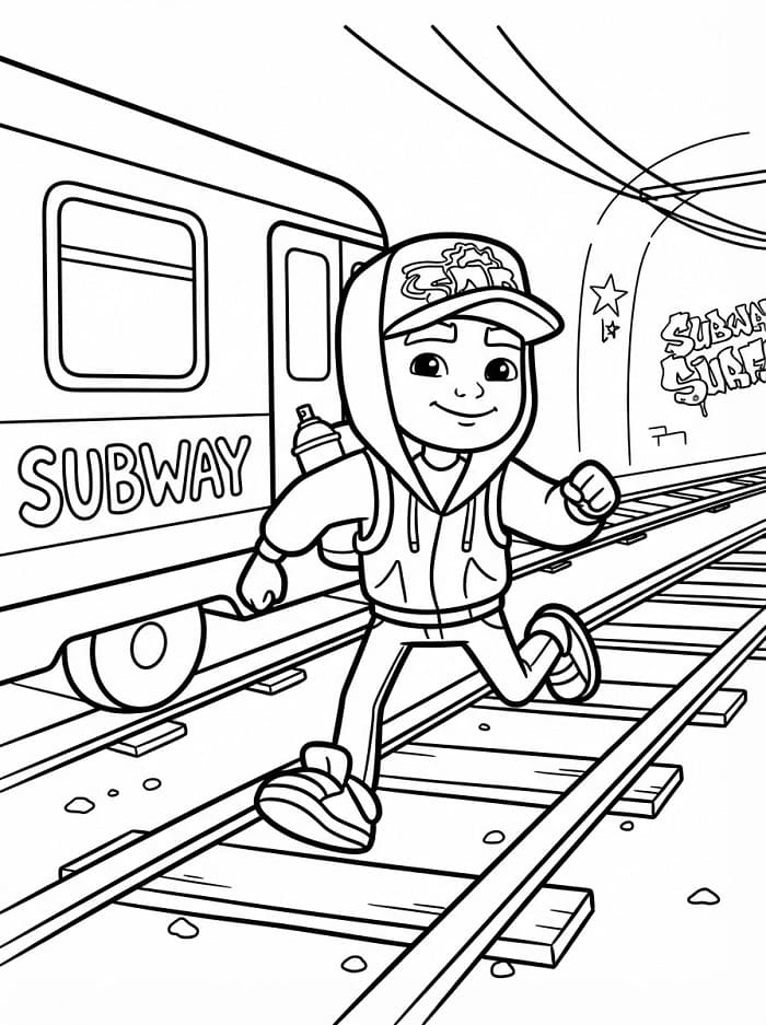 Coloriage Subway Surfers Imprimable Gratuit
