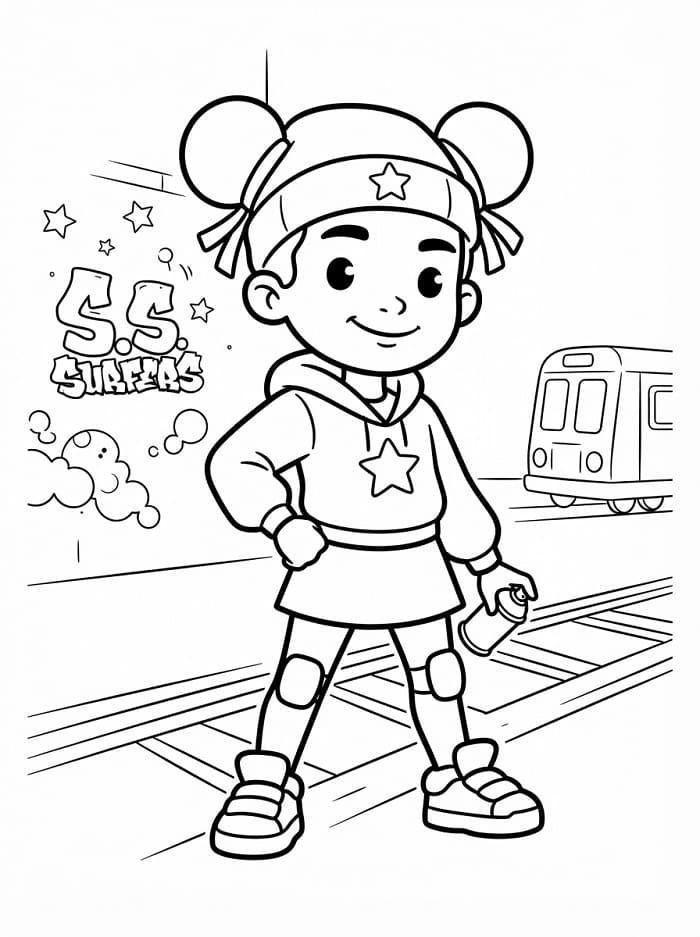 Coloriage Subway Surfers Imprimable