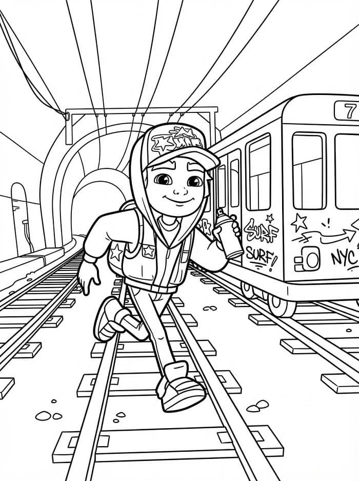 Coloriage Subway Surfers Pour Enfants