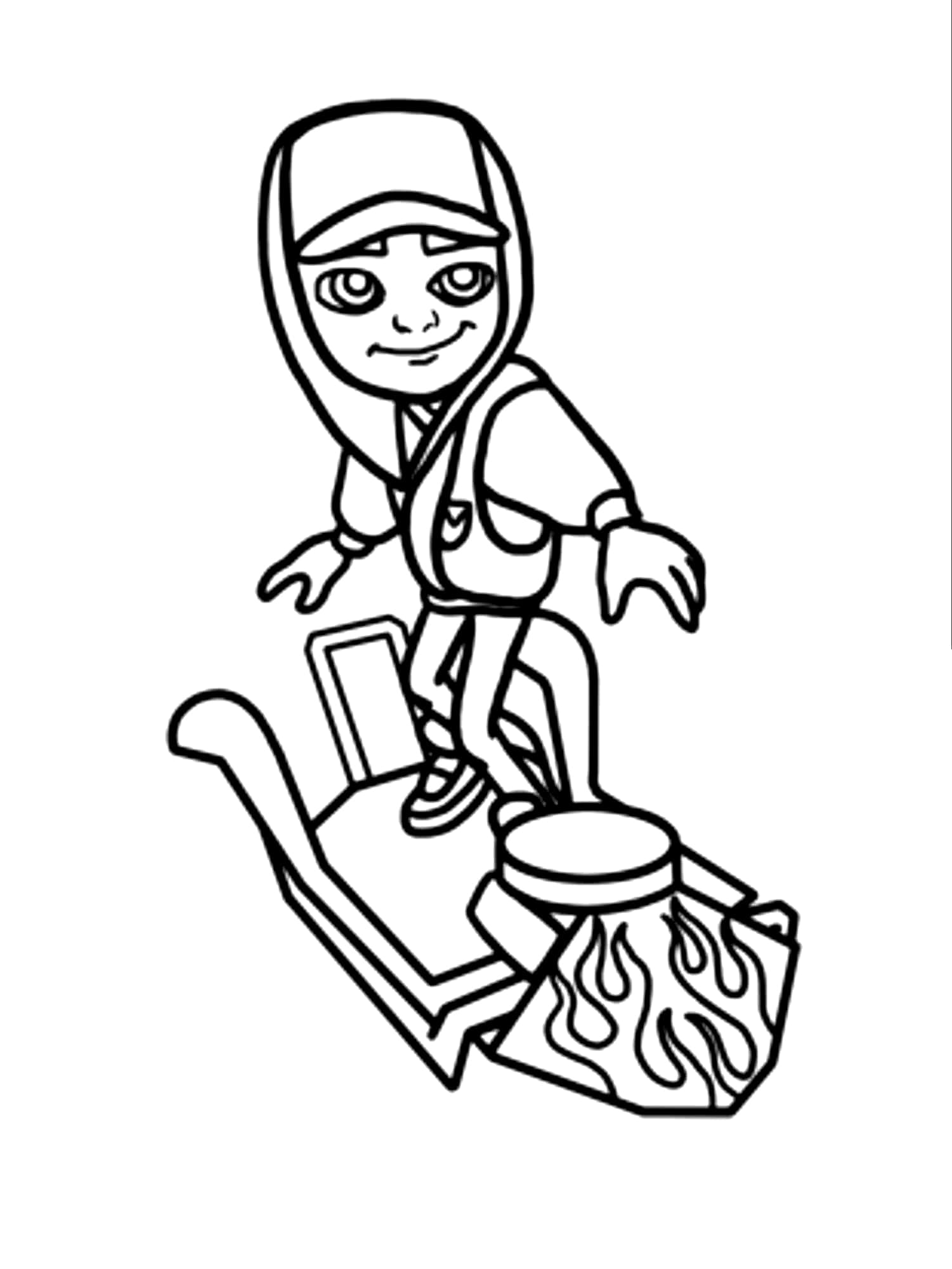 Coloriage Subway Surfers Pour les Enfants de 1 An
