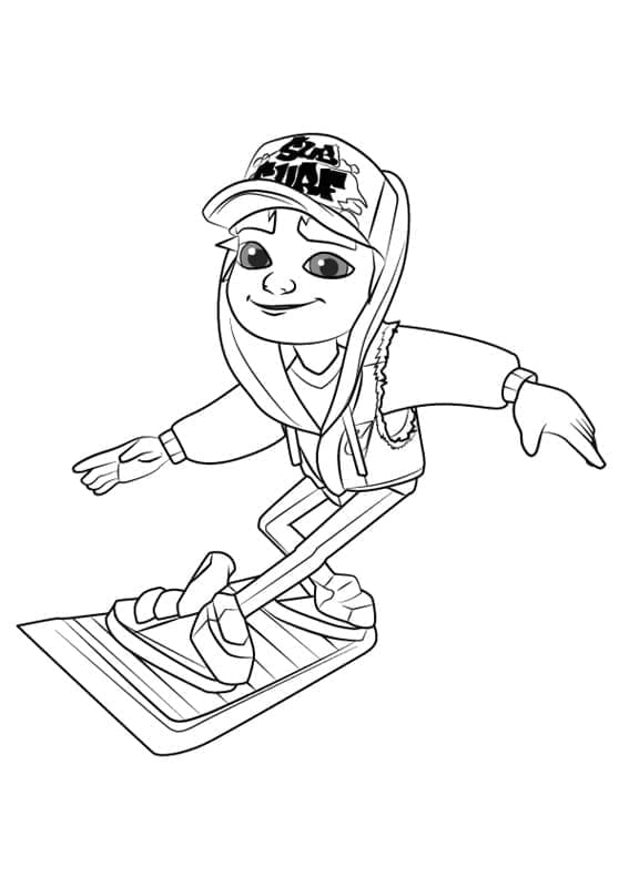 Coloriage Subway Surfers Pour les Enfants de 2 An