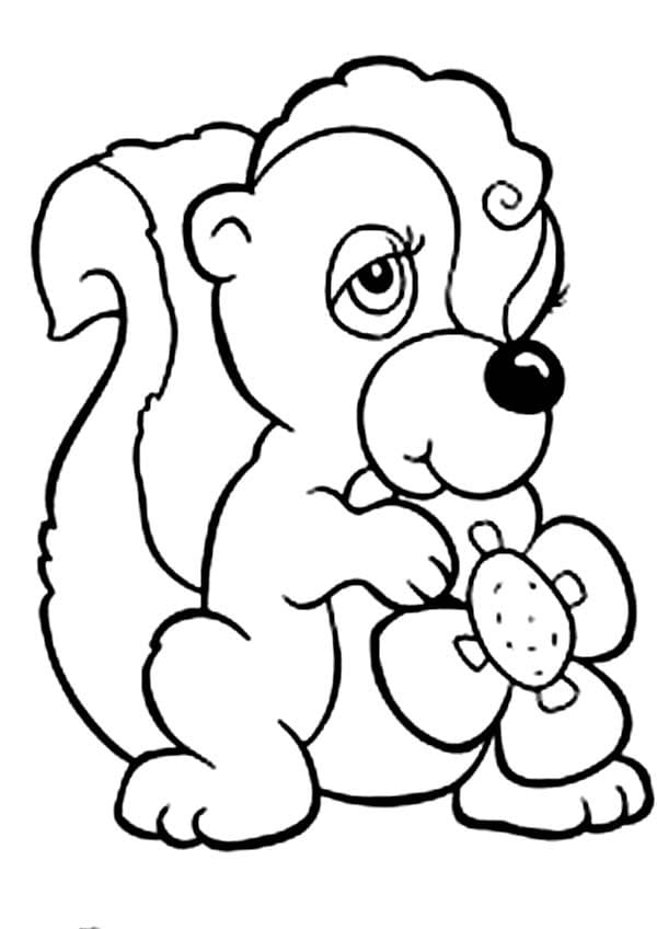 Coloriage Adorable moufette