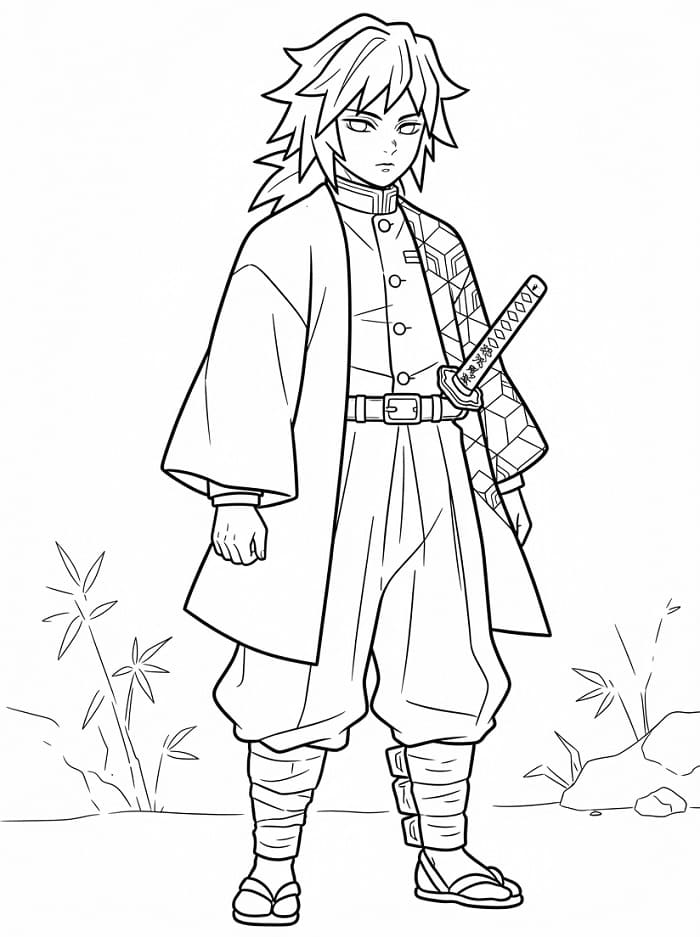 Coloriage Dessin de Giyu Tomioka