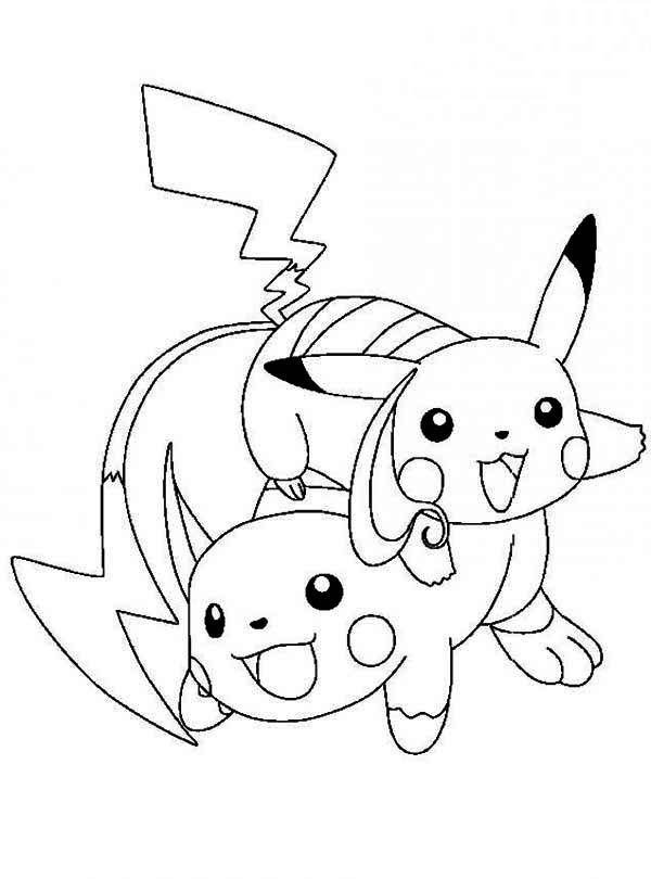 Coloriage Dessin de Raichu Gratuit