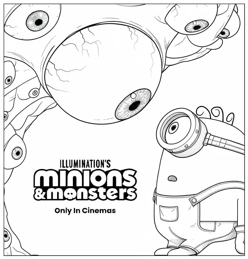 Coloriage Des Minions et des Monstres