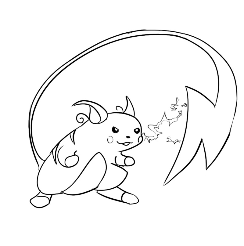Coloriage Dessin Gratuit de Raichu