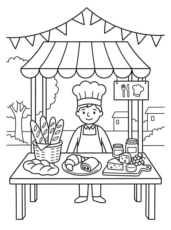 Coloriage Fête de la Gastronomie 1