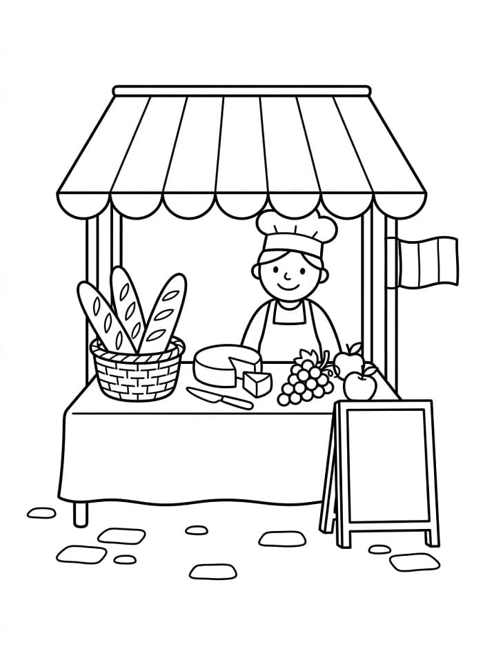 Coloriage Fête de la Gastronomie 3