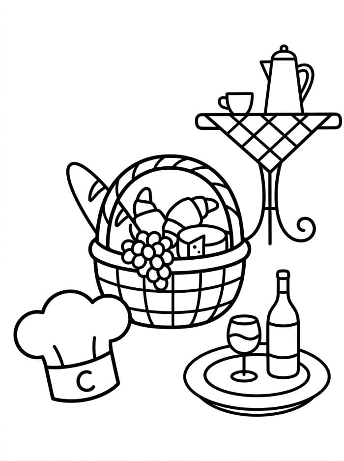 Coloriage Fête de la Gastronomie 5