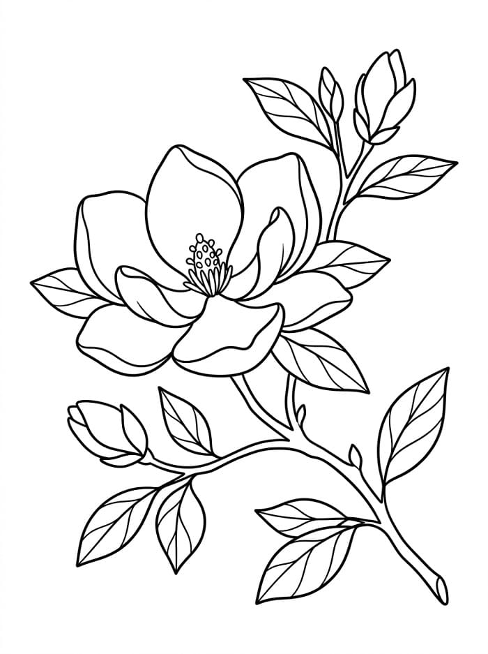 Coloriage Magnolia