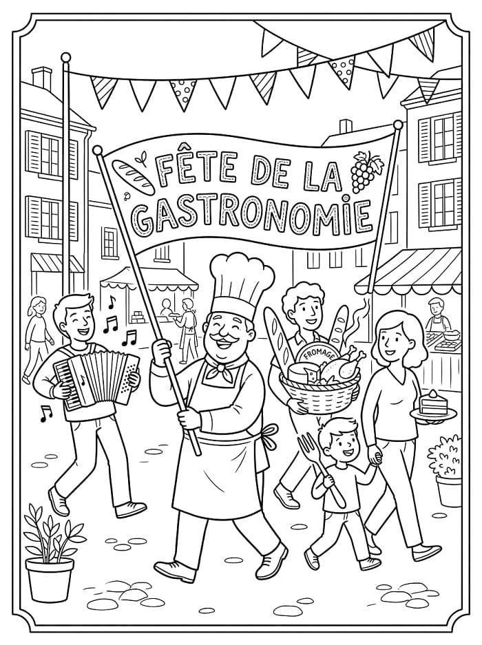 Coloriage Gastronomie Festival