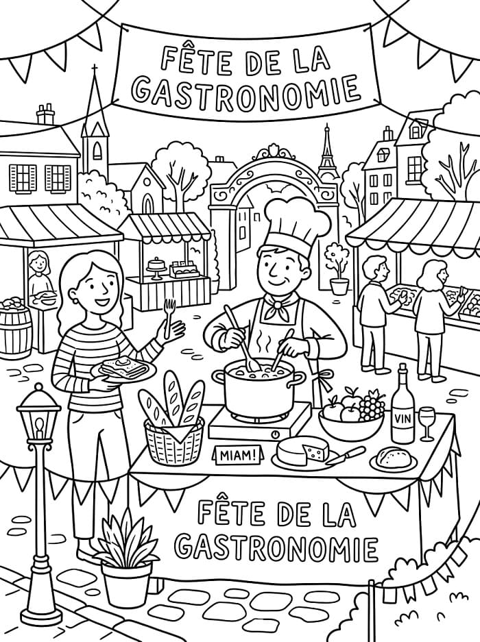 Coloriage Goût de France - Fête la Gastronomie