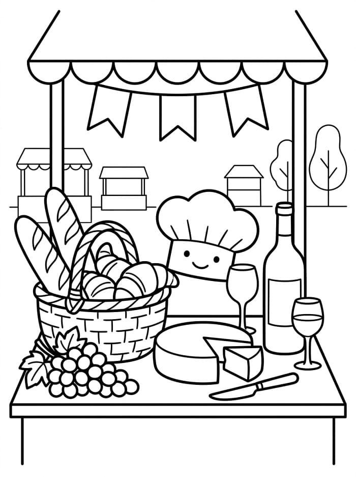 Coloriage Gratuit Fête de la Gastronomie