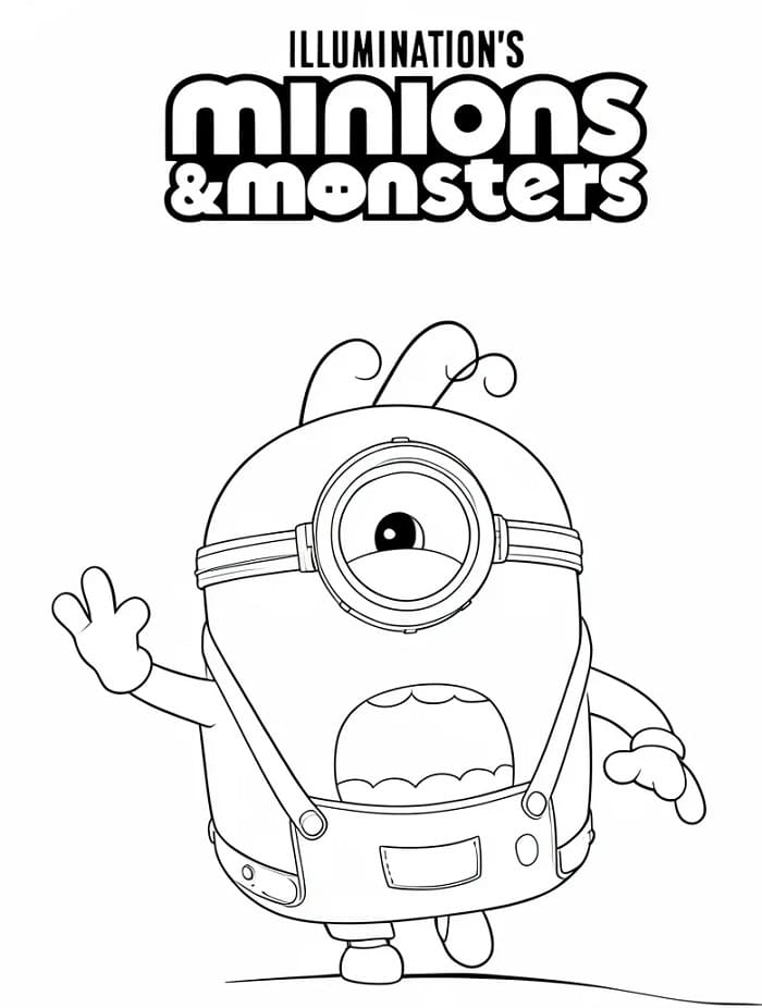 Coloriage Gratuit Minions et Monstres