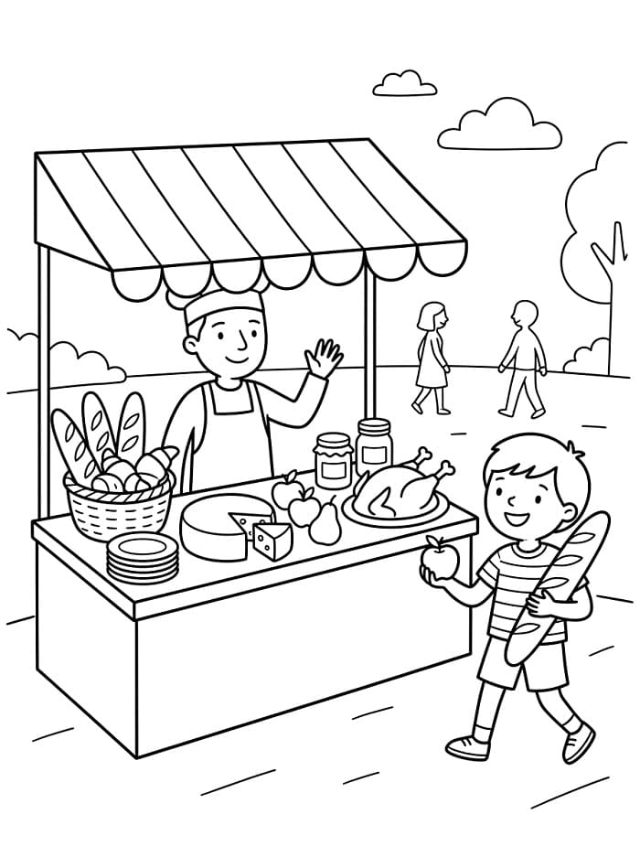 Coloriage Imprimable Fête de la Gastronomie