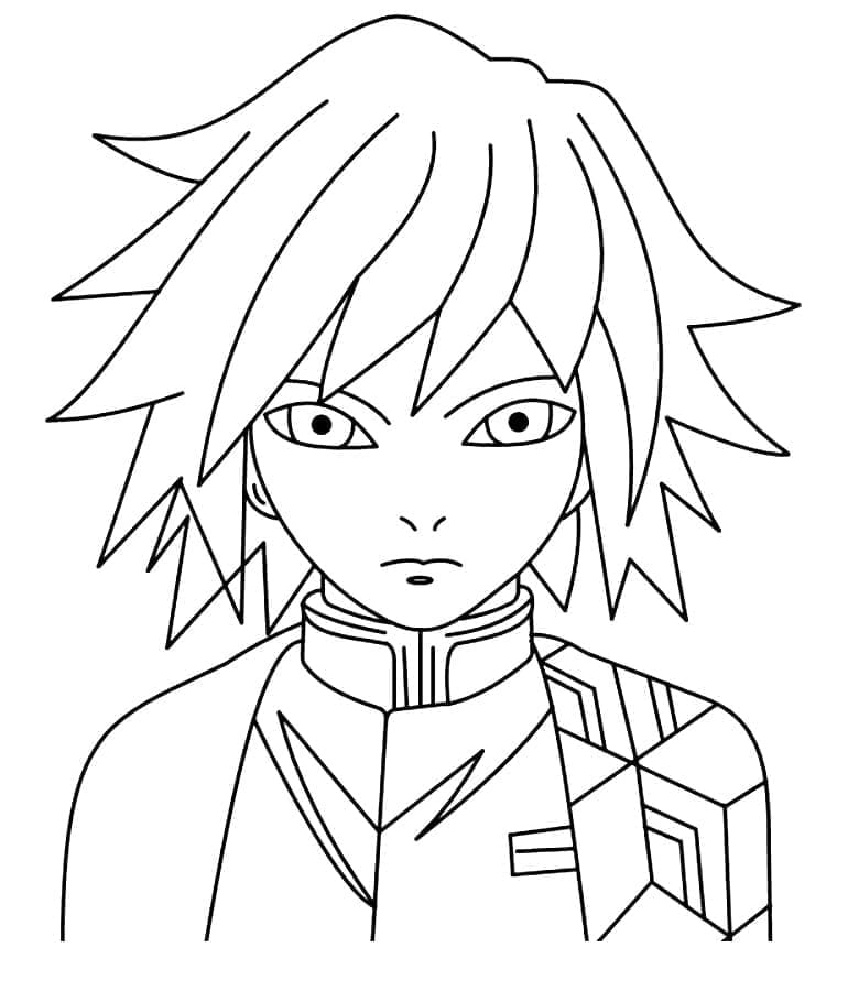 Coloriage Imprimable Gratuit Giyu Tomioka