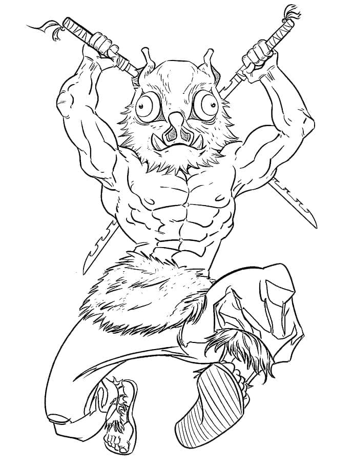 Coloriage Inosuke Gratuit Pour les Enfants