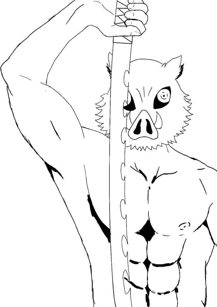 Coloriage Inosuke Imprimable Pour les Enfants