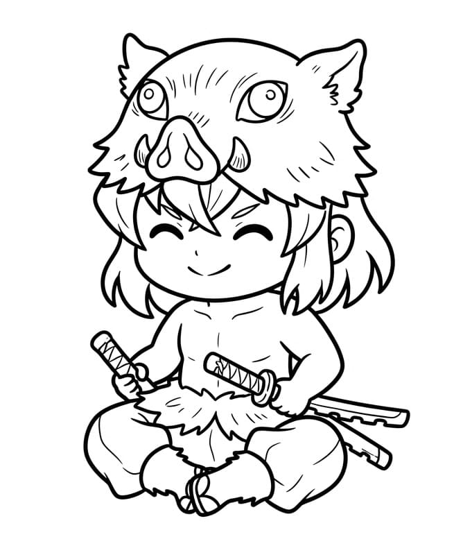 Coloriage Inosuke mignon
